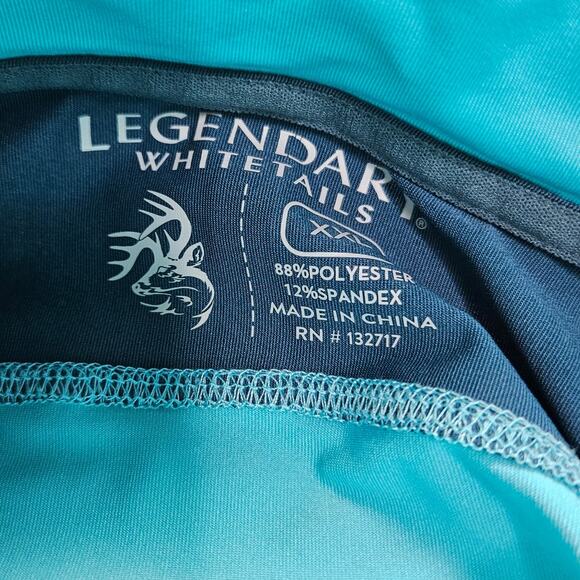 Womens Legendary Whitetails Plus Size XXL Activewear Top Trailblazer Aqua Blue - Picture 5 of 13